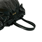 Prada Logo Side Ribbon Leather 2-Way Shoulder Bag Mini Tote Black — view 4