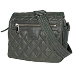Chanel Coco Cocoon Shoulder Bag Nylon Khaki Gray