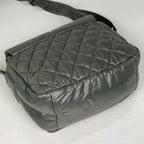 Chanel Coco Cocoon Shoulder Bag Nylon Khaki Gray — view 2