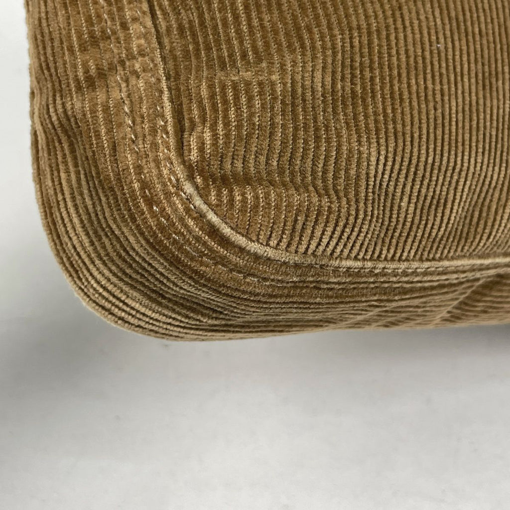 Fendi Zucca Logo Shoulder Bag Corduroy Brown — view 3