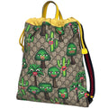 Gucci Children's Backpack GG Pattern Cactus Beige Green Yellow