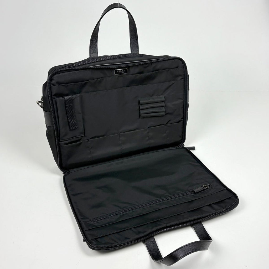 Prada Business 2-Way Briefcase Nylon Nero — view 7
