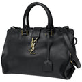 Saint Laurent Cabas Handbag Small 2-Way Leather Black