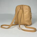 Chanel CC Logo Backpack Leather Beige — view 2