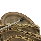 Chanel Chain Strap Sandals 37 Beige — view 9