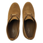 Louis Vuitton Suede Wedge Sole Short Boots 38.5 Camel — view 4