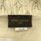 Louis Vuitton Etole Monogram Glitter Fringe Shawl Blanc Scarf — view 4