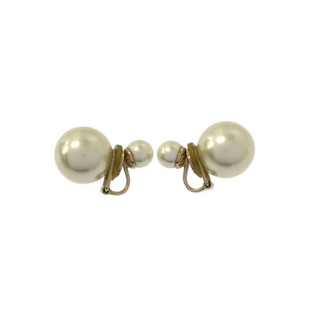 Dior Pearl Hoop Earrings Gold — view 4