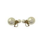 Dior Pearl Hoop Earrings Gold — view 4