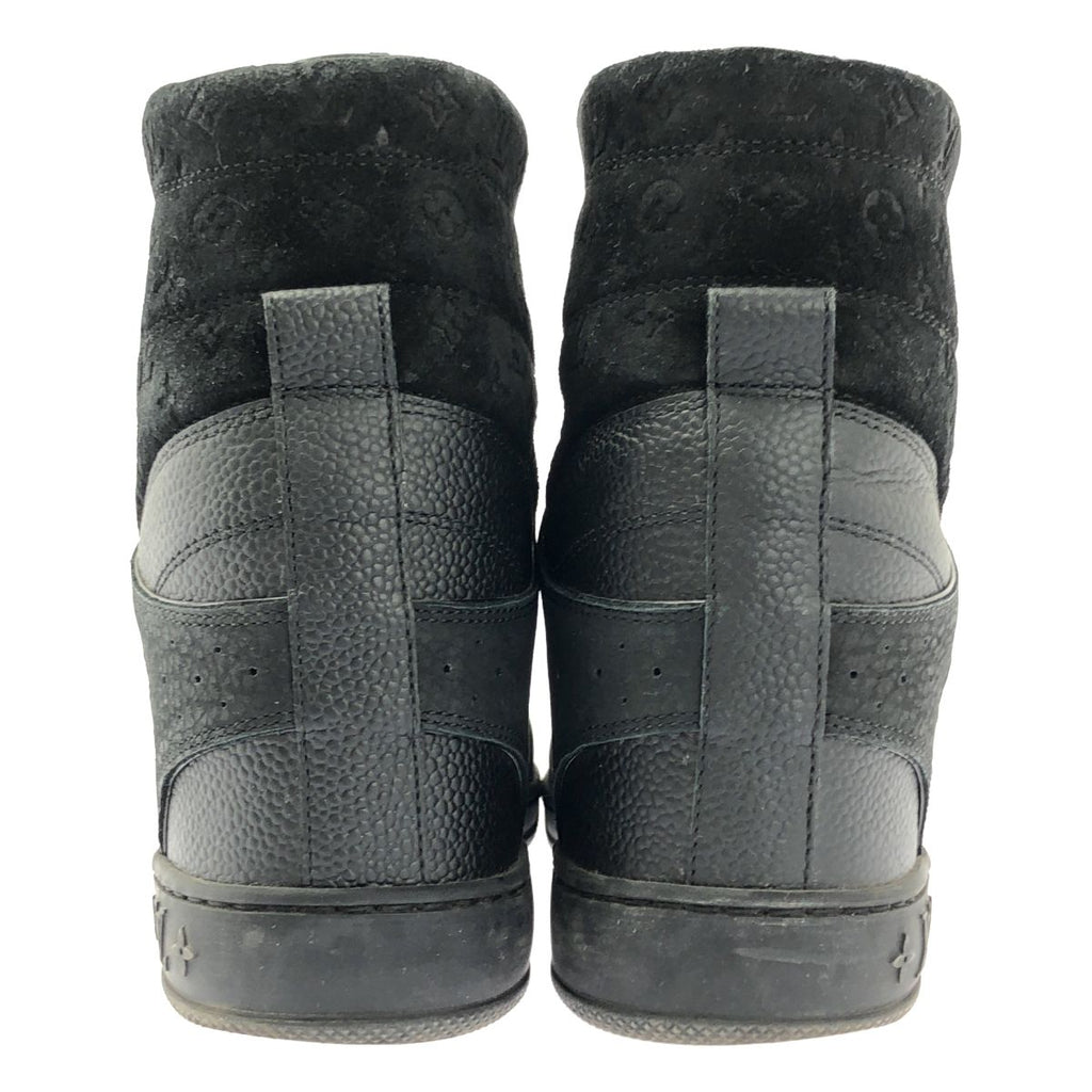 Louis Vuitton Monogram Suede High Cut Sneakers 39.5 Black — view 3