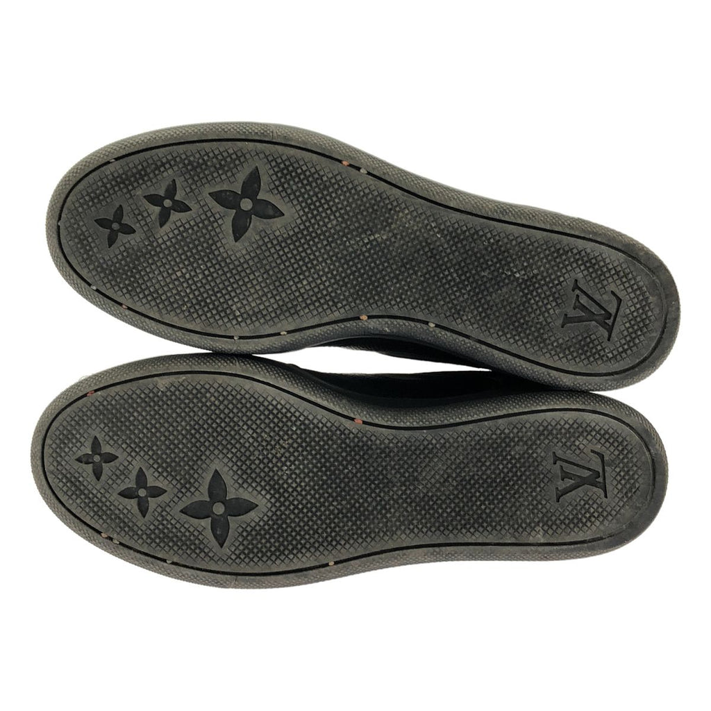 Louis Vuitton Monogram Suede High Cut Sneakers 39.5 Black — view 5