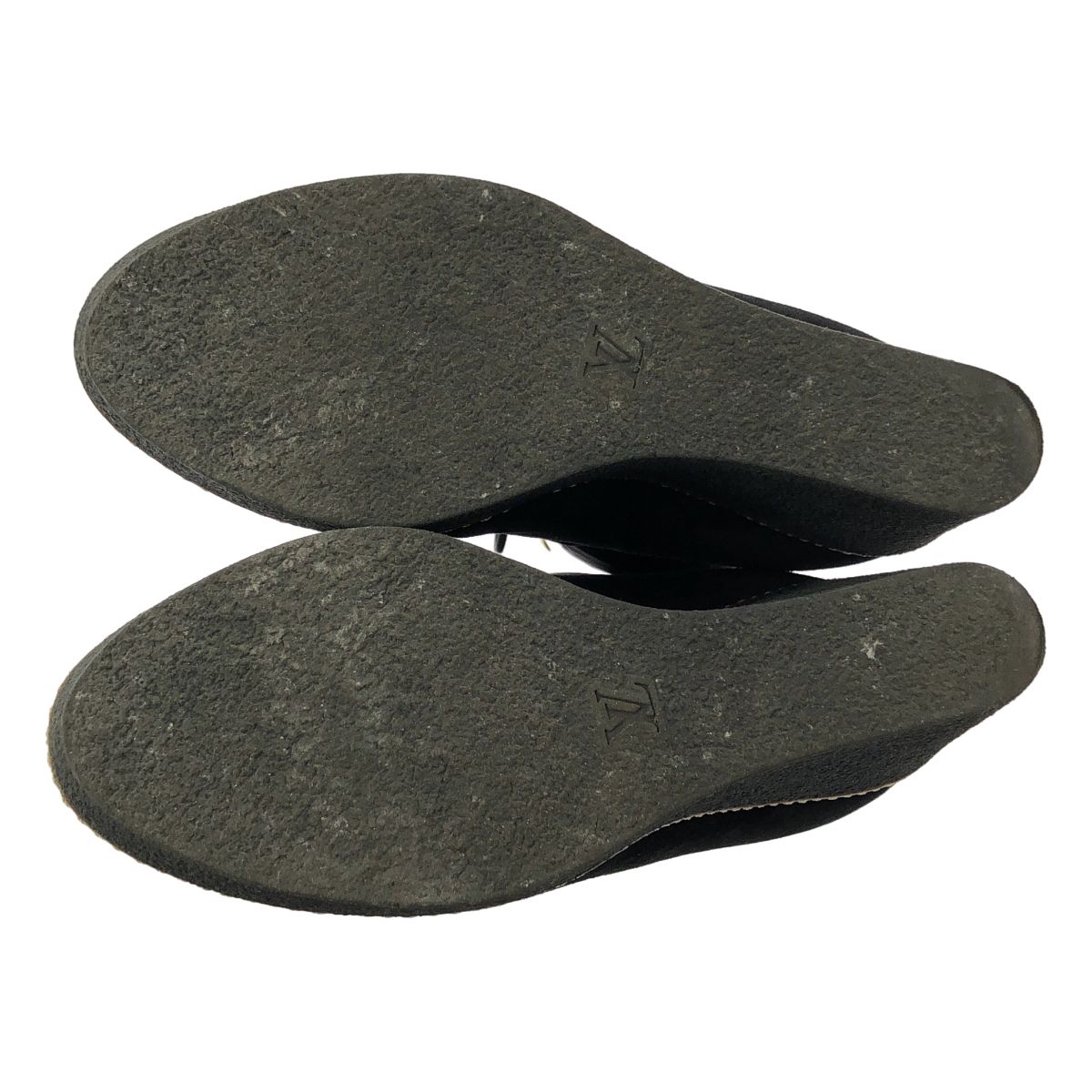 Louis Vuitton Monogram Wedge Sole Short Boots 38.5 Black — view 5
