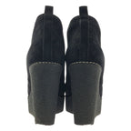 Louis Vuitton Monogram Wedge Sole Lace Up Shoes 38.5 Black — view 3