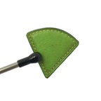 Hermes Leather Triangle Earrings Green — view 8