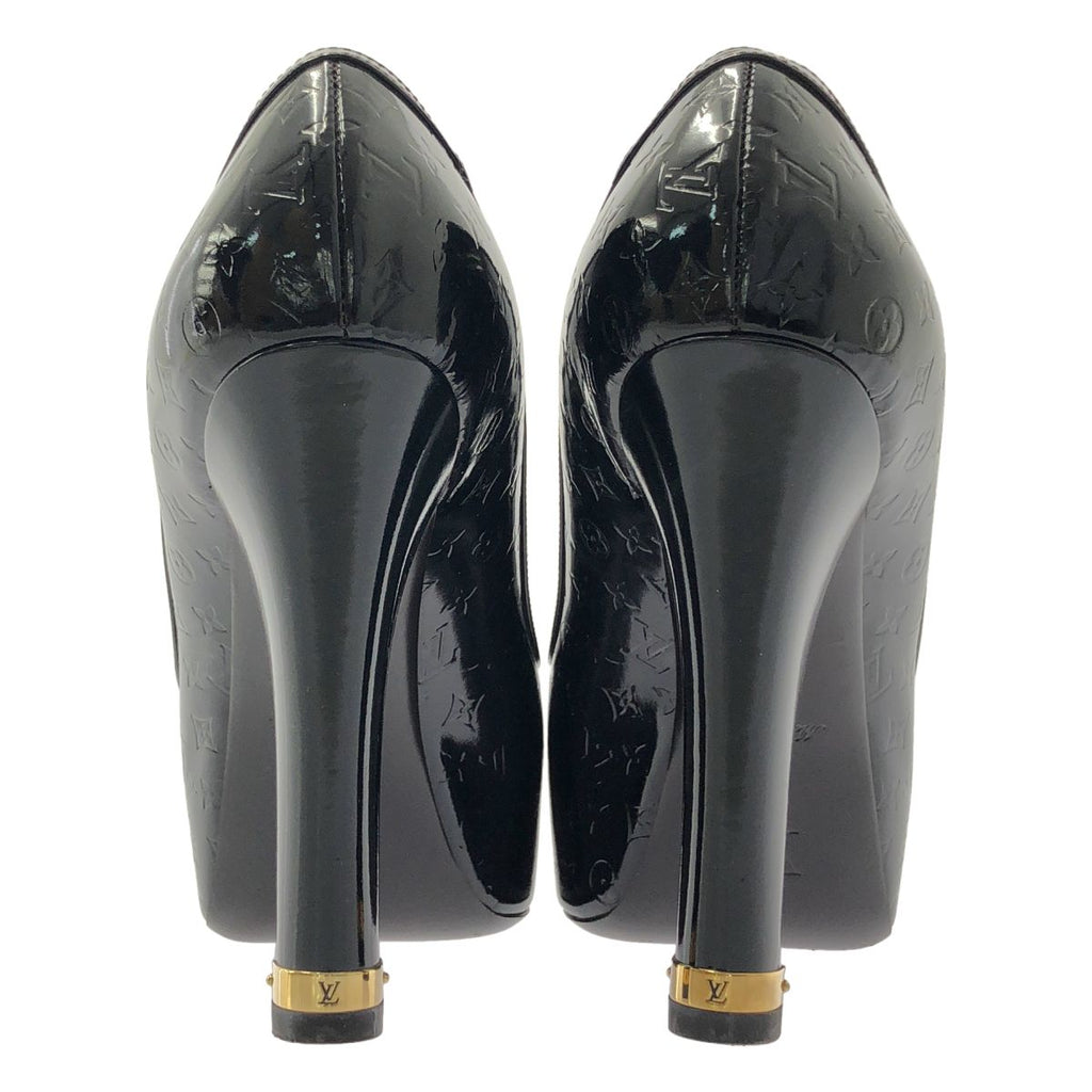 Louis Vuitton Patent Leather Monogram High Heels 39 Wine — view 3