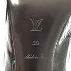 Louis Vuitton Patent Leather Monogram High Heels 39 Wine — view 6