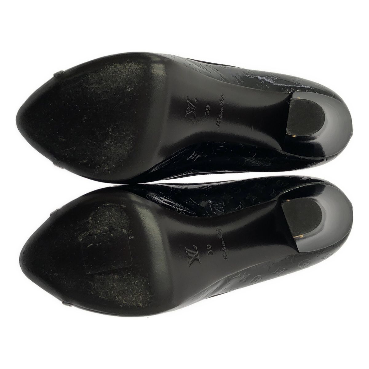 Louis Vuitton Patent Leather Monogram High Heels 39 Wine — view 5