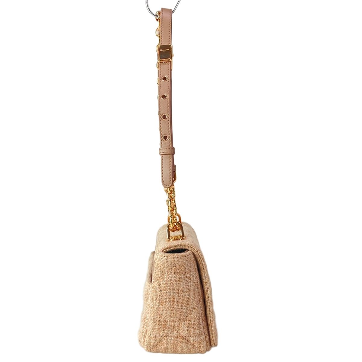 Dior Shoulder Bag Lucaro Small Light Pink Beige Leather — view 2