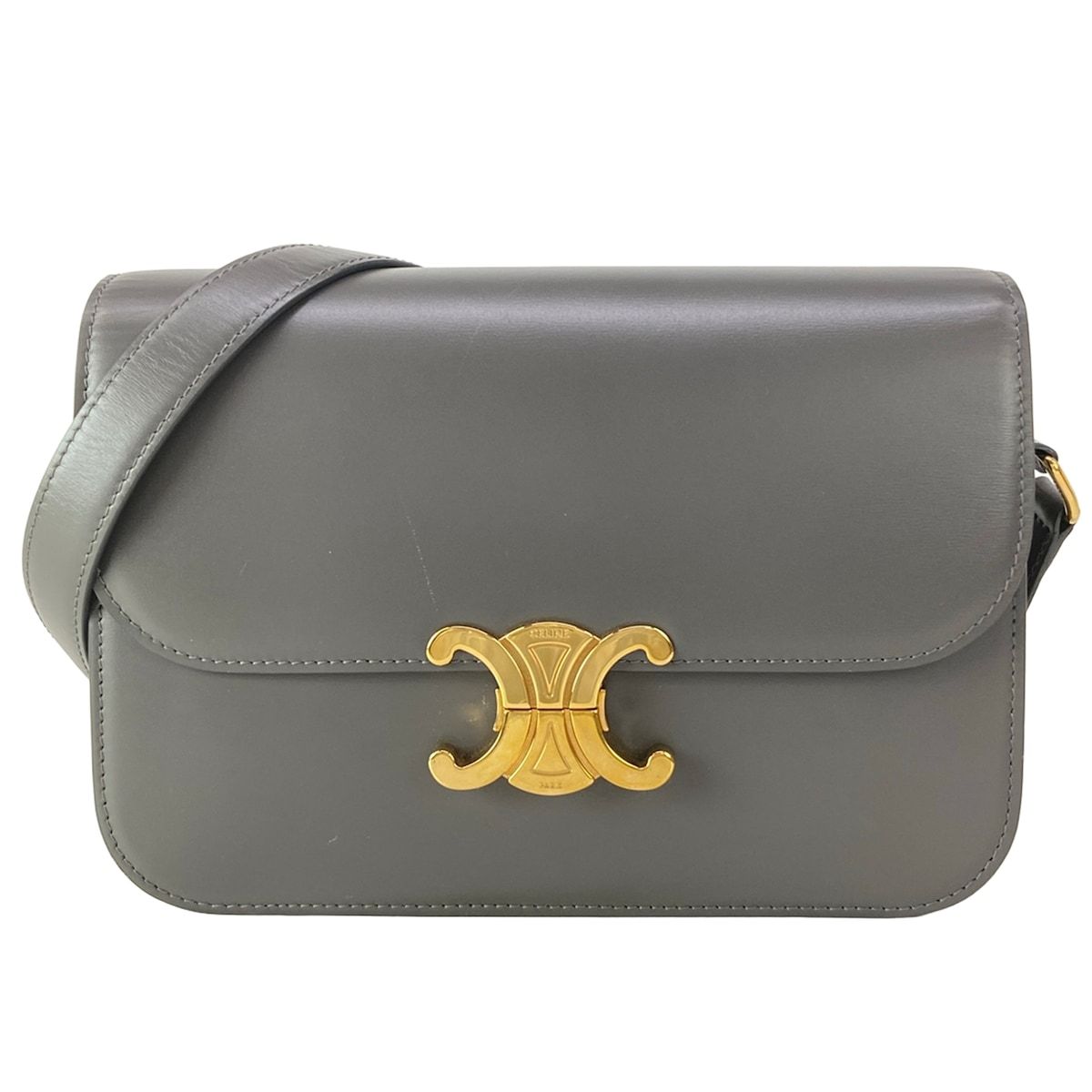 Celine Shoulder Bag Classic Triomphe Pebble