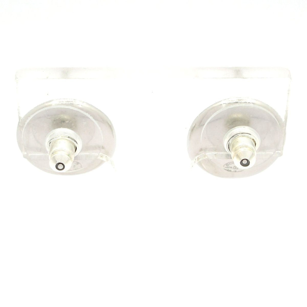 Chanel Earrings CC Logo Silver White Clear — view 3