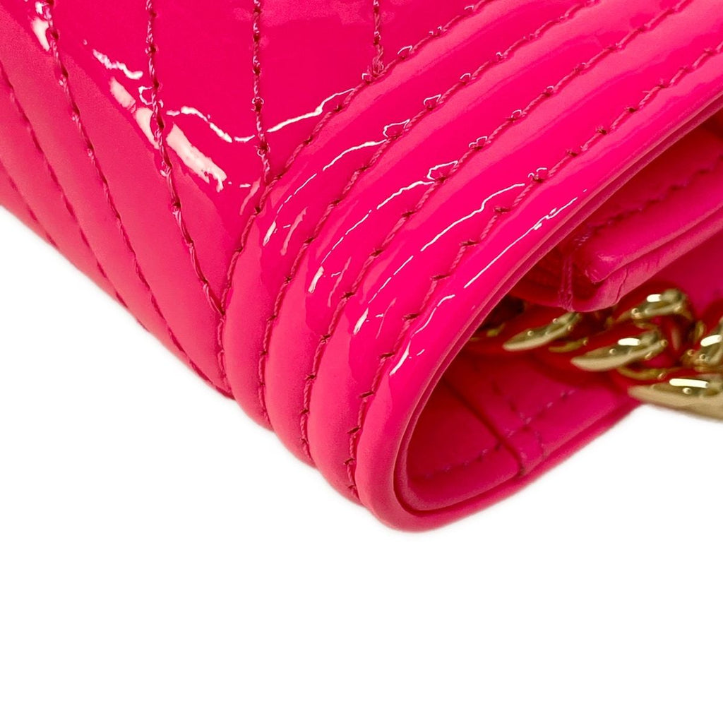 Chanel Wallet Boy Stitch Pink Chain Gold Metal Leather — view 8