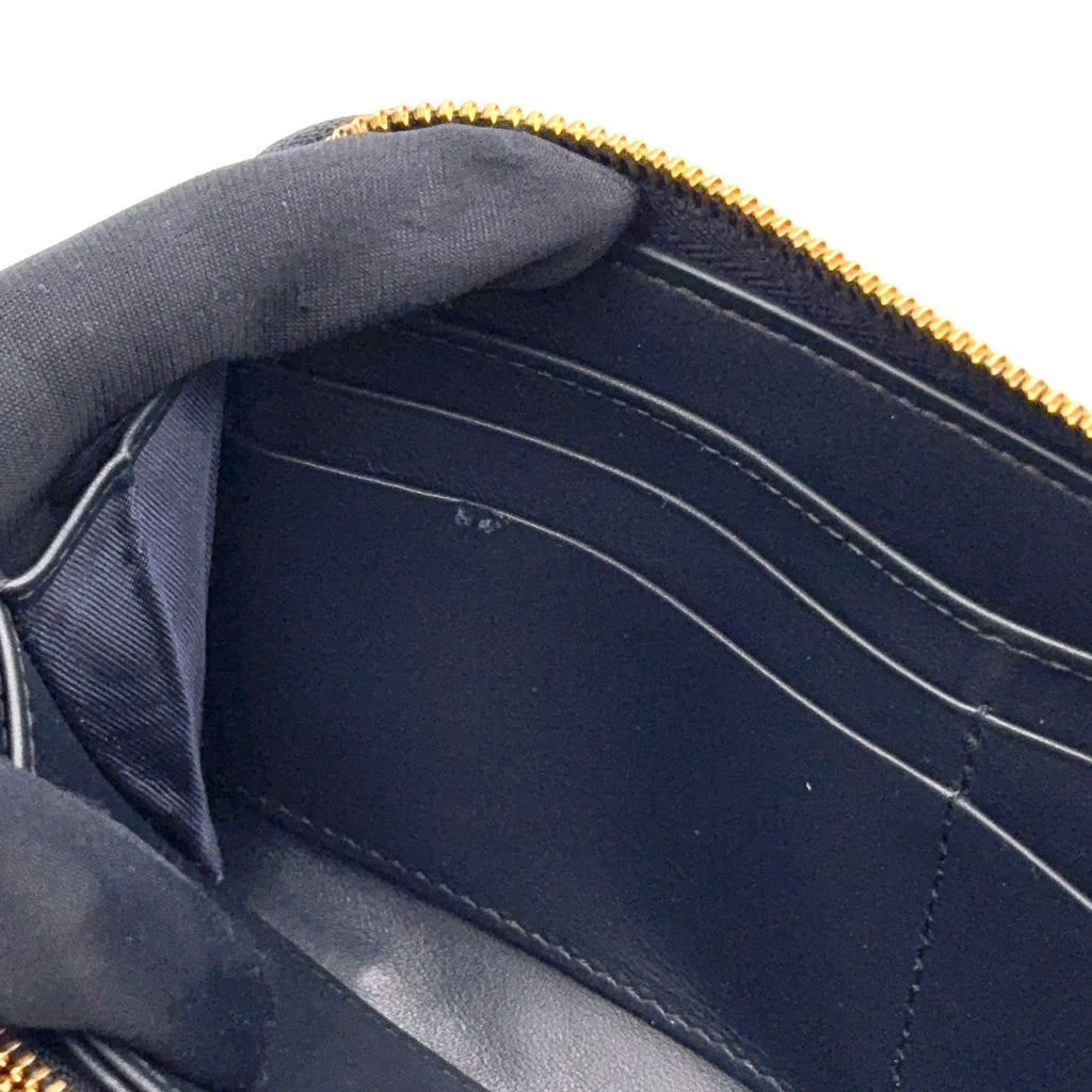 Dior 30 Montaigne Voyageur Wallet Leather Canvas Dark Navy Beige Gold — view 8