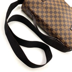 Louis Vuitton Broadway Damier Ebene Leather Brown Shoulder Bag Gold — view 5