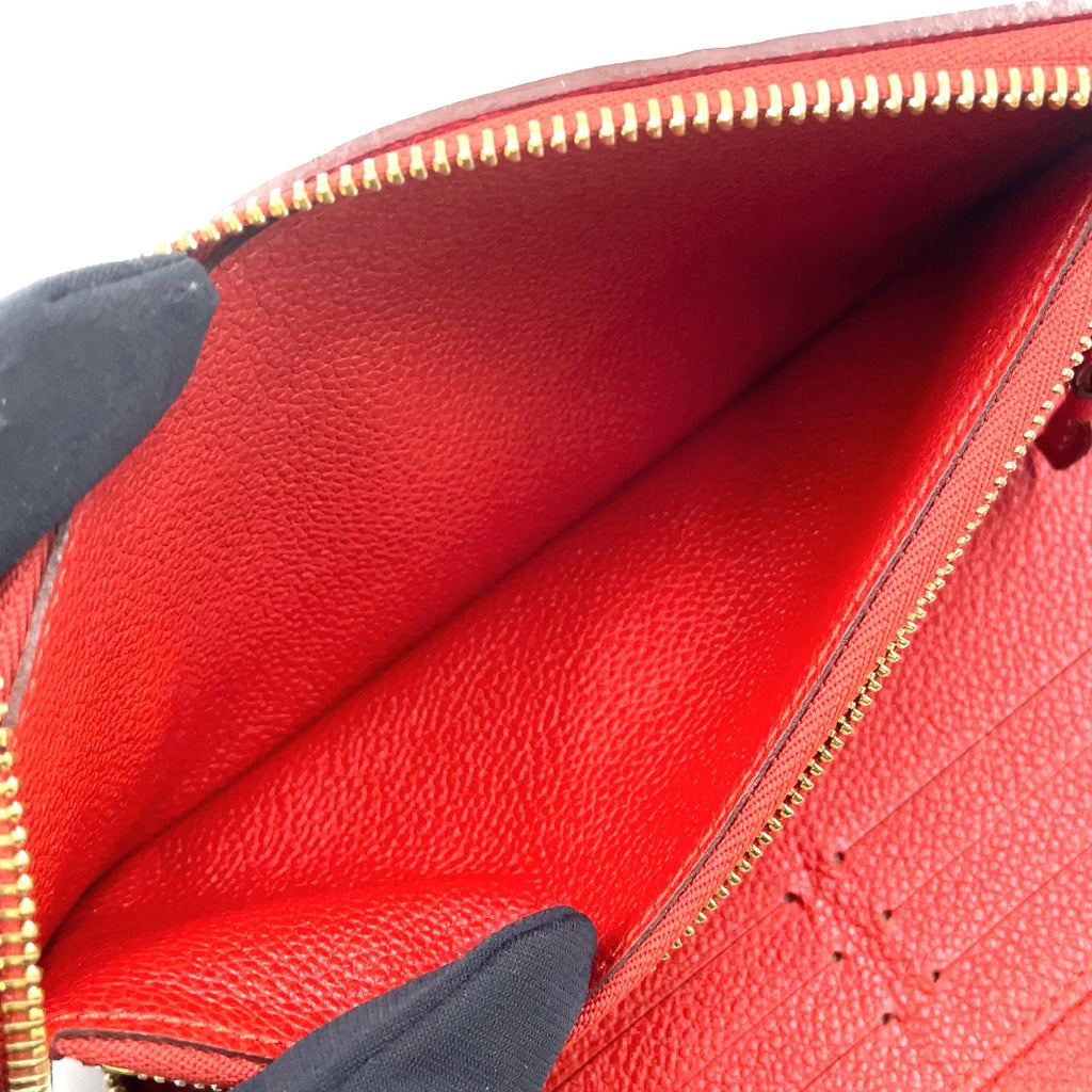 Louis Vuitton Zippy Wallet Monogram Empreinte Scarlet Leather Red Round Gold — view 6