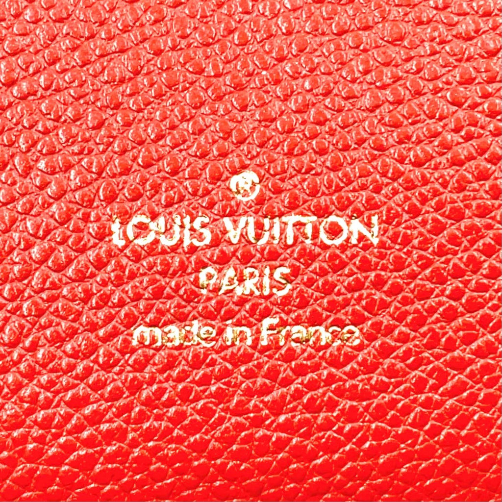 Louis Vuitton Zippy Wallet Monogram Empreinte Scarlet Leather Red Round Gold — view 4
