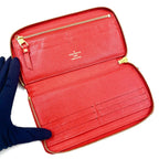 Louis Vuitton Zippy Wallet Monogram Empreinte Scarlet Leather Red Round Gold — view 3