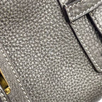 Loewe Senda Metallic Leather Brown Handbag Gold — view 8