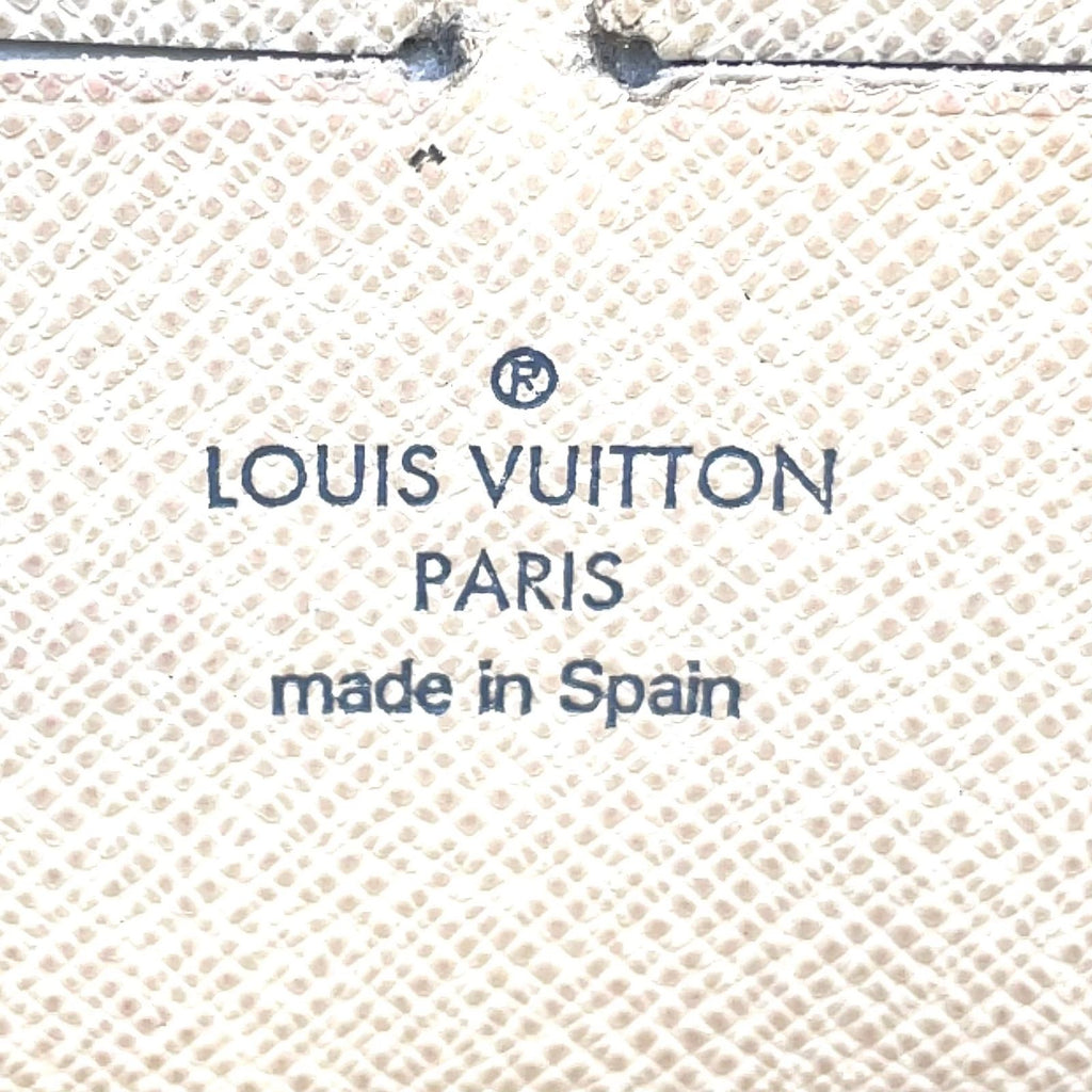 Louis Vuitton Zippy Wallet Damier Azur White Round Gold — view 4