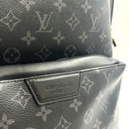 Louis Vuitton Apollo Monogram Eclipse Leather Black Backpack Silver — view 9