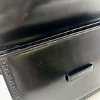 Saint Laurent Vintage Leather Black Shoulder Bag Gold — view 9