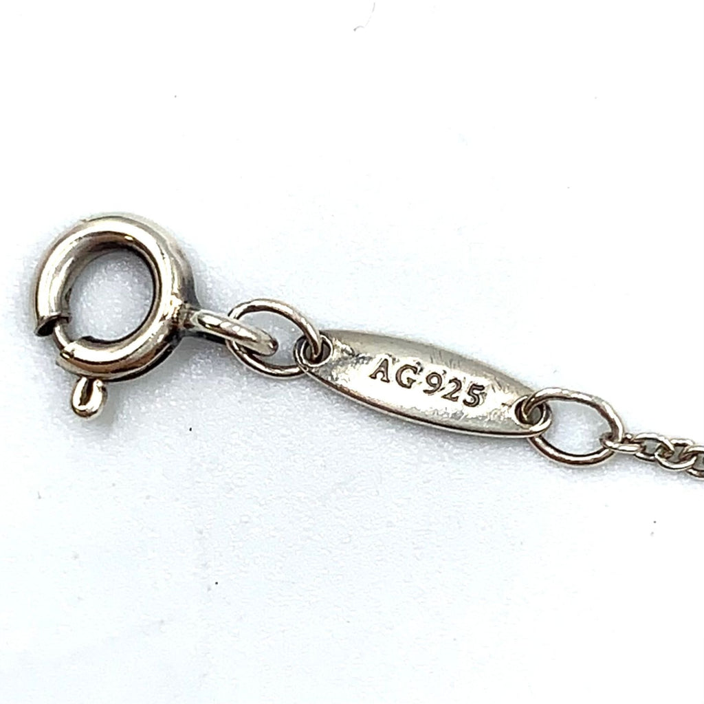 Tiffany & Co Diamond by the Yard Open Heart Clear Silver Bracelet — view 7