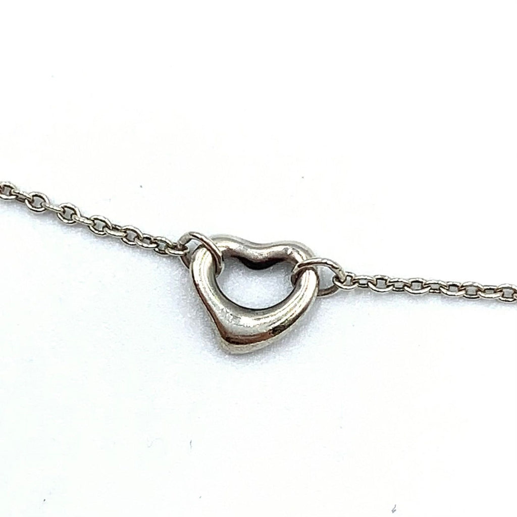 Tiffany & Co Diamond by the Yard Open Heart Clear Silver Bracelet — view 9