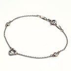 Tiffany & Co Diamond by the Yard Open Heart Clear Silver Bracelet — view 3