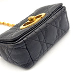 Dior Caro Micro Leather Black Shoulder Bag Gold — view 9