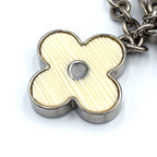 Louis Vuitton Bijou Sac Fleur de Epi Bag Charm Enamel Metal Silver White — view 9