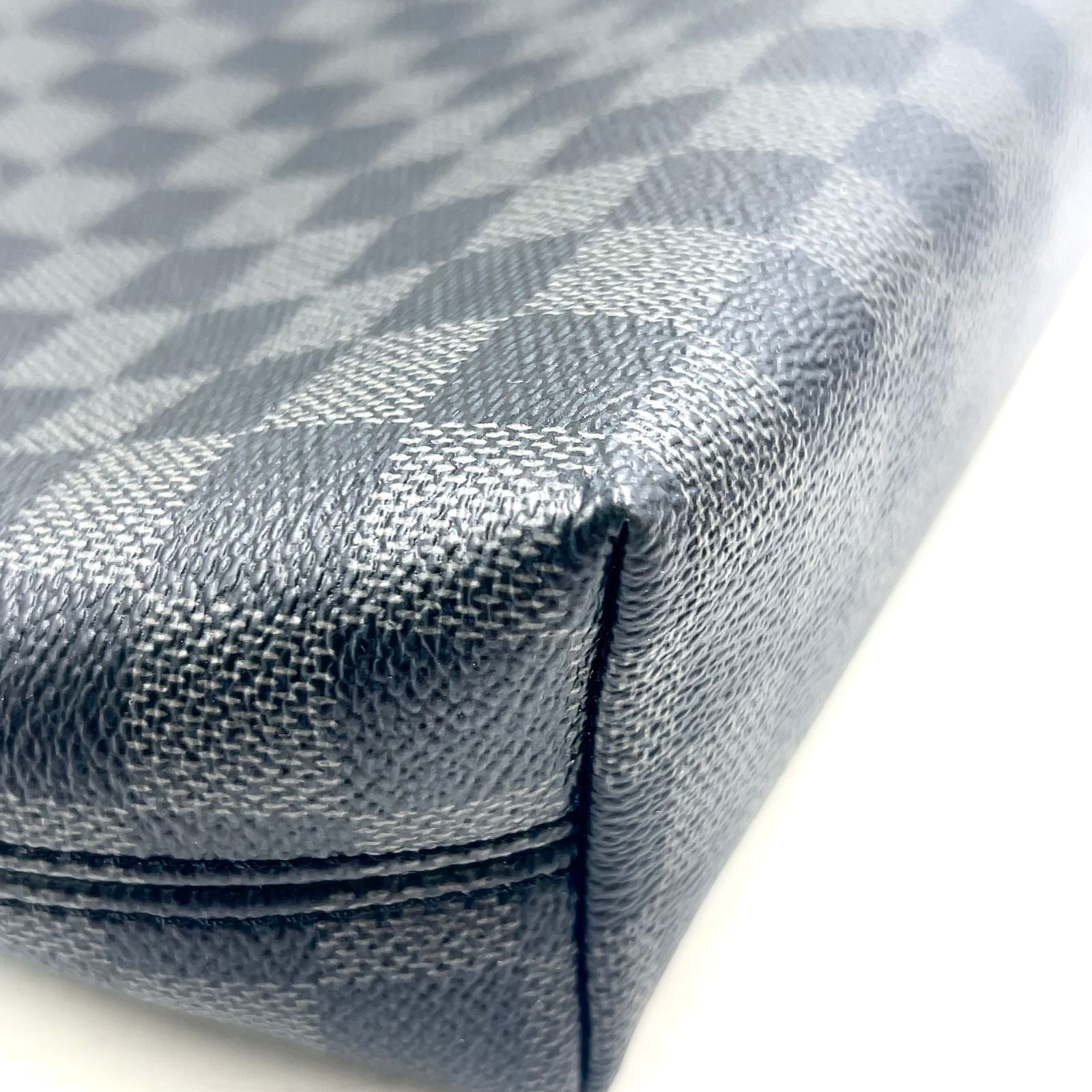 Louis Vuitton Mick PM Damier Graphite Initial Leather Black Shoulder Bag Silver — view 7