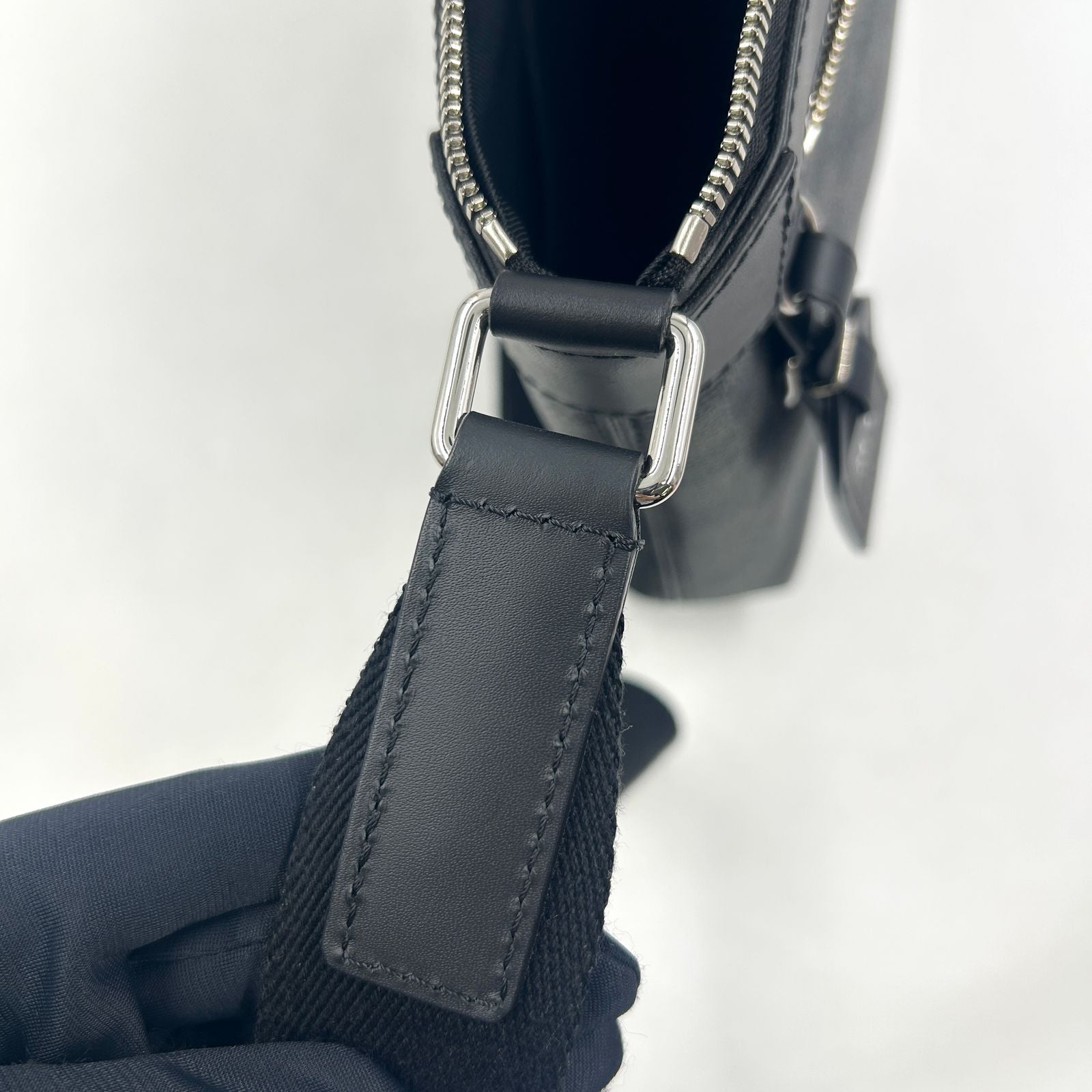 Louis Vuitton Mick PM Damier Graphite Initial Leather Black Shoulder Bag Silver — view 6