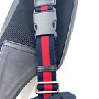Gucci Soft GG Supreme Sherry Line Leather Dark Gray Black Multicolor Belt — view 6