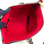 Louis Vuitton Saleya PM Damier Ebene Leather Brown Tote Gold — view 3