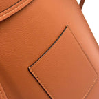 Loewe Dice Pocket Leather Brown Shoulder Bag Gold — view 9