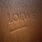 Loewe Dice Pocket Leather Brown Shoulder Bag Gold — view 4