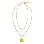 Dior Logo Plate Double Chain Gold Plated Necklace — view 3