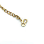 Dior Logo Plate Double Chain Gold Plated Necklace — view 4