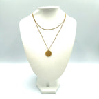 Dior Logo Plate Double Chain Gold Plated Necklace — view 9