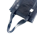 Gucci Mesh Leather Nylon Black Tote Silver — view 9