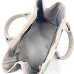 Prada Canapa Denim Canvas Light Gray Tote Silver — view 3